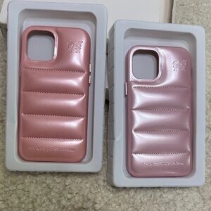 Puffer cases by Urban Sophistication x 2. Ballerina Pinks. 12/12 pro